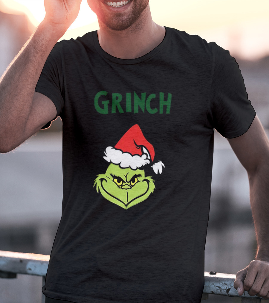 The Grinch Santa Hat Christmas T-Shirt