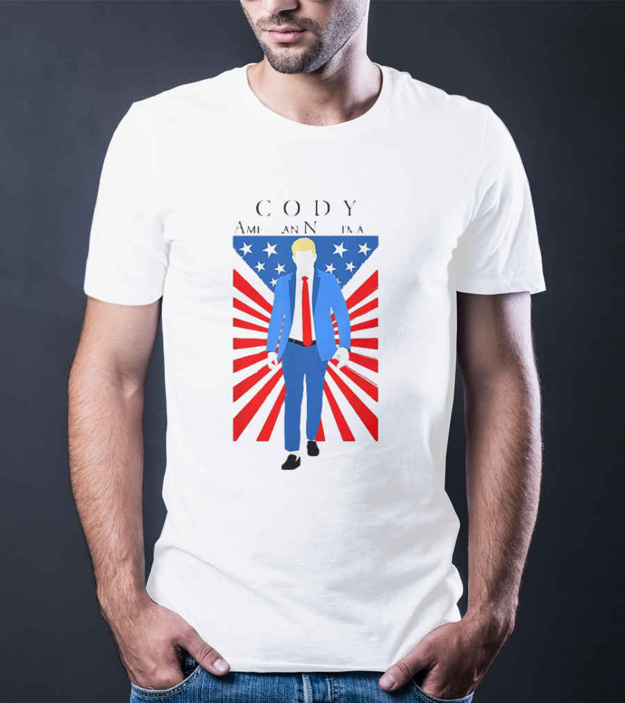 Cody AEW American Nightmare Patriotic Stars And Stripes Suit T-Shirt