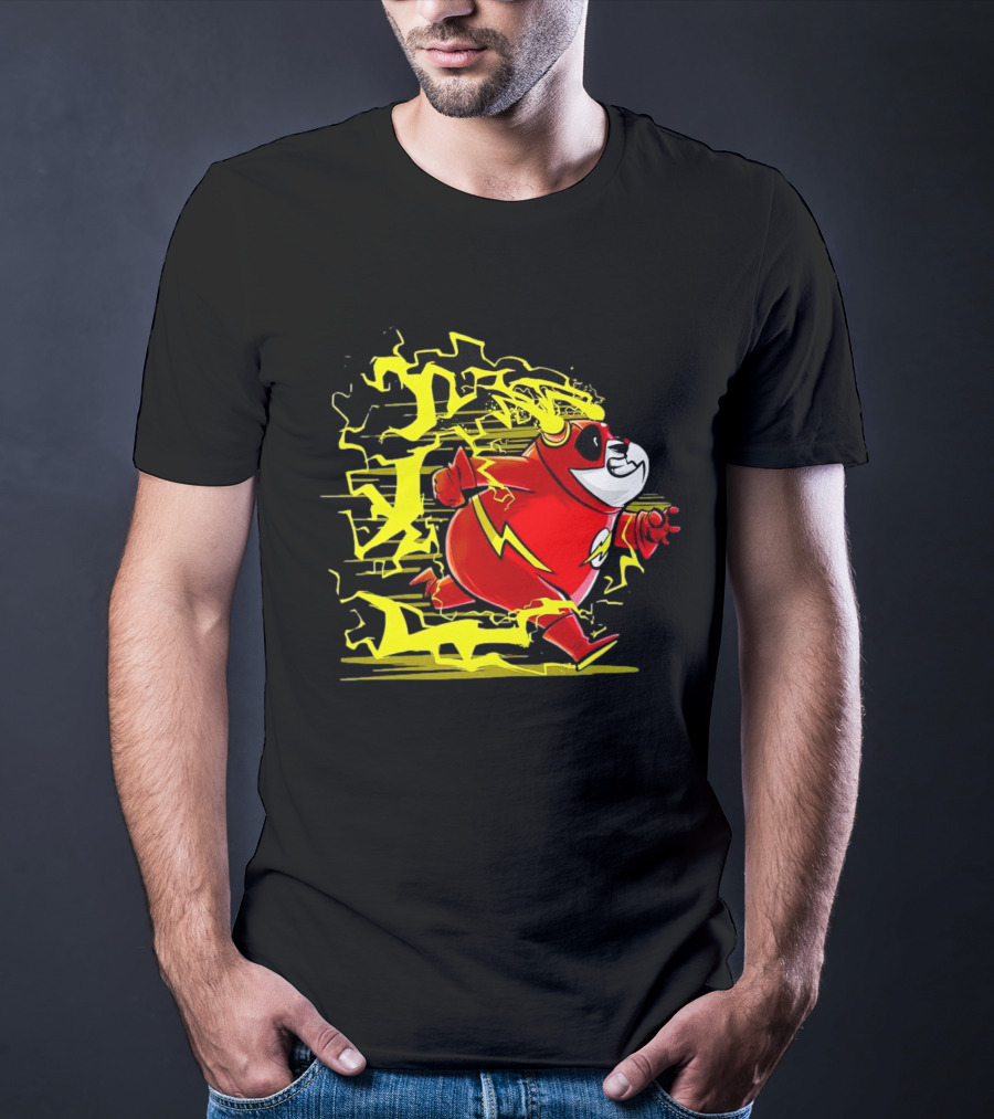 Flash Panda Velocipanda Lightning Hero Charge T-Shirt
