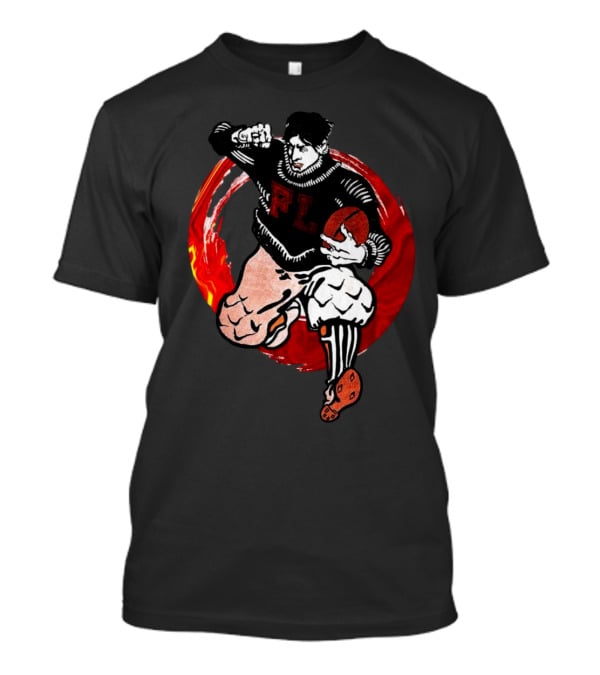 Flil Academy Football Player Stiff Arm Action T-Shirt