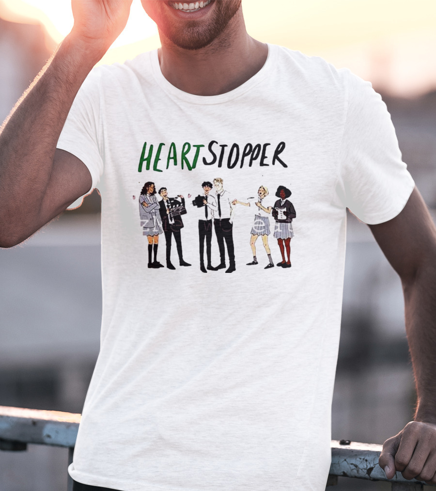 Heartstopper Rainbow Characters Fanart Couple Group T-Shirt