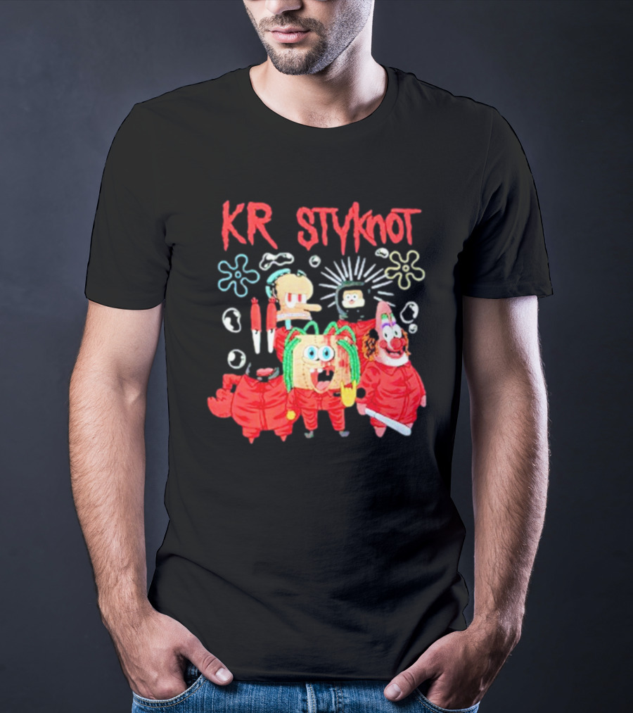 KRSTYKnot Slipknot Spongebob Crossover Characters SpongeBob SquarePants T-Shirt