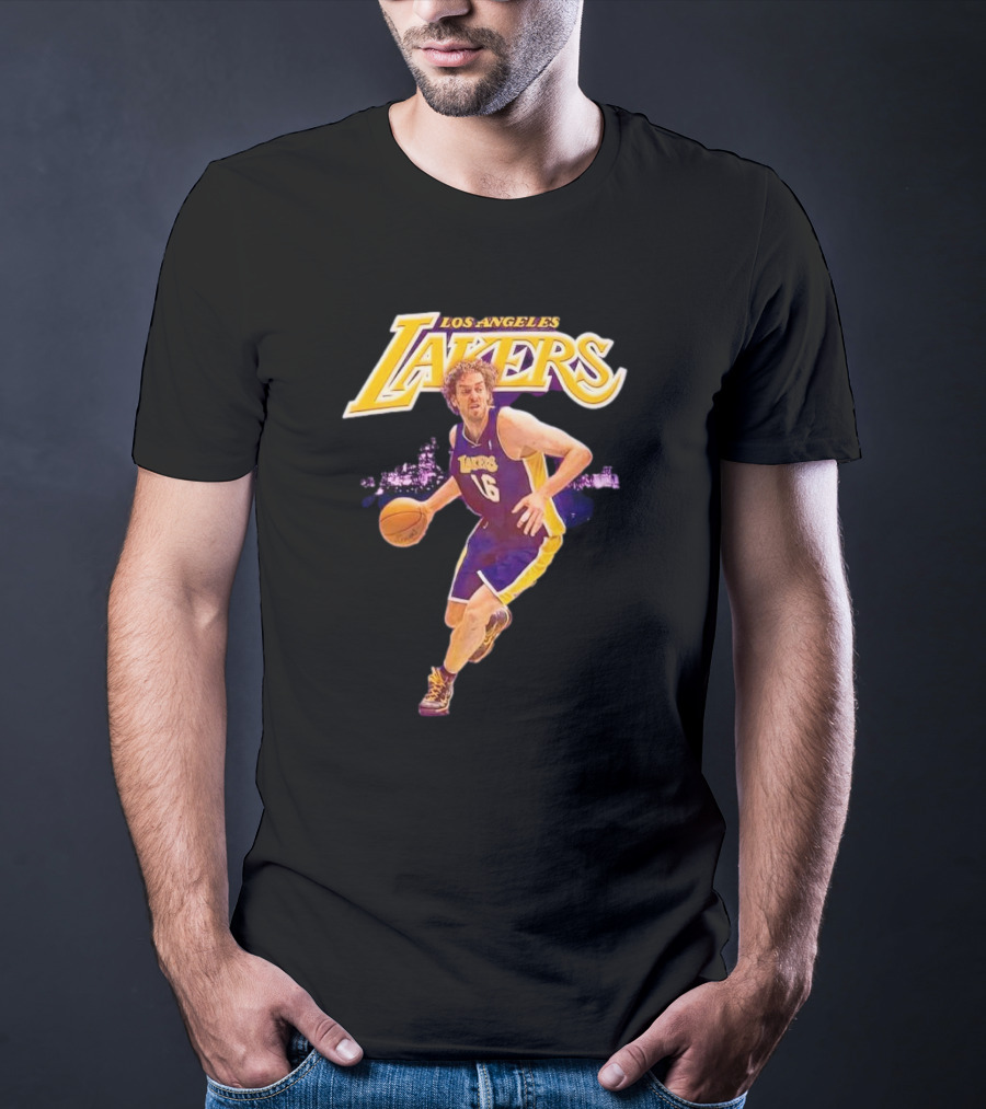 Los Angeles Lakers Pau Gasol Basketball Player 16 NBA Career T-Shirt
