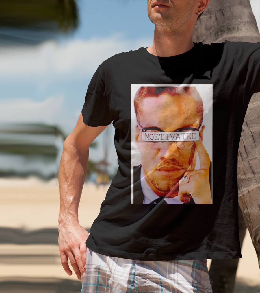 Malcolm X Moetivated Glasses Motif T-Shirt