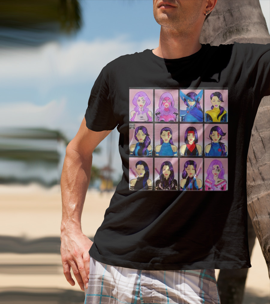 Psylocke Evolution Twelve Iconic Looks T-Shirt