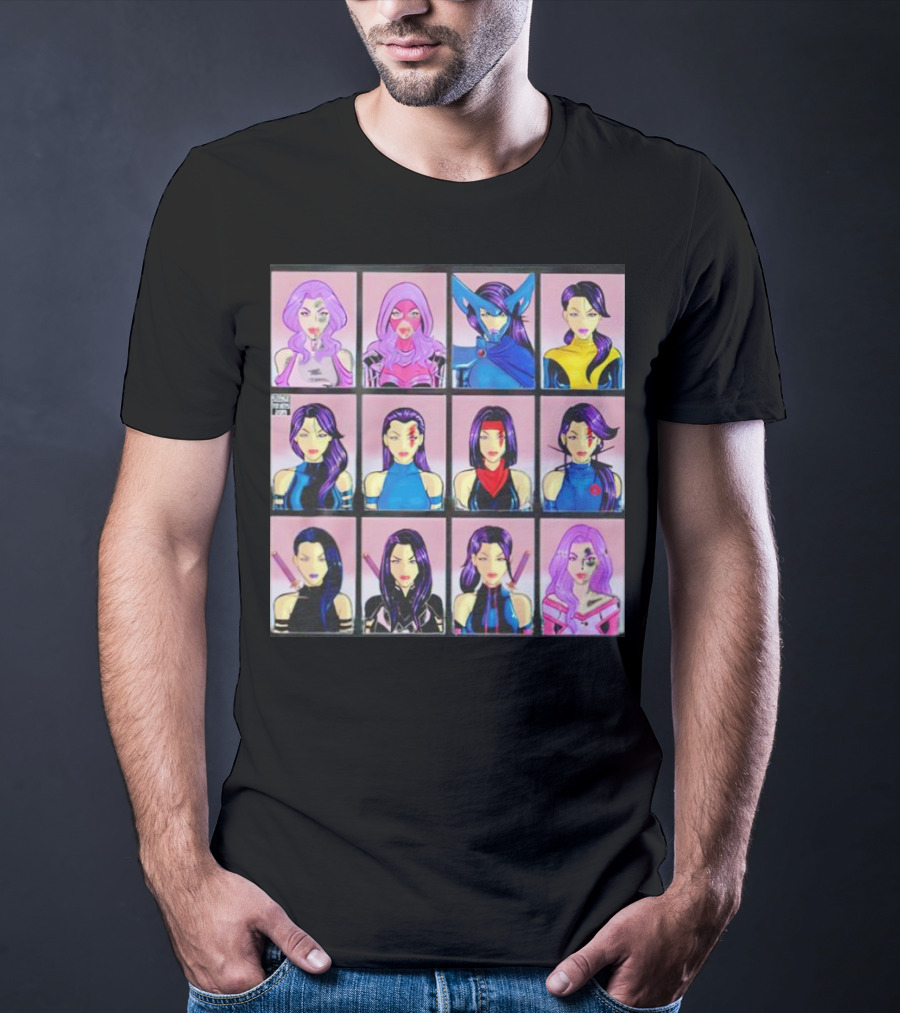Psylocke Evolution Twelve Iconic Looks T-Shirt