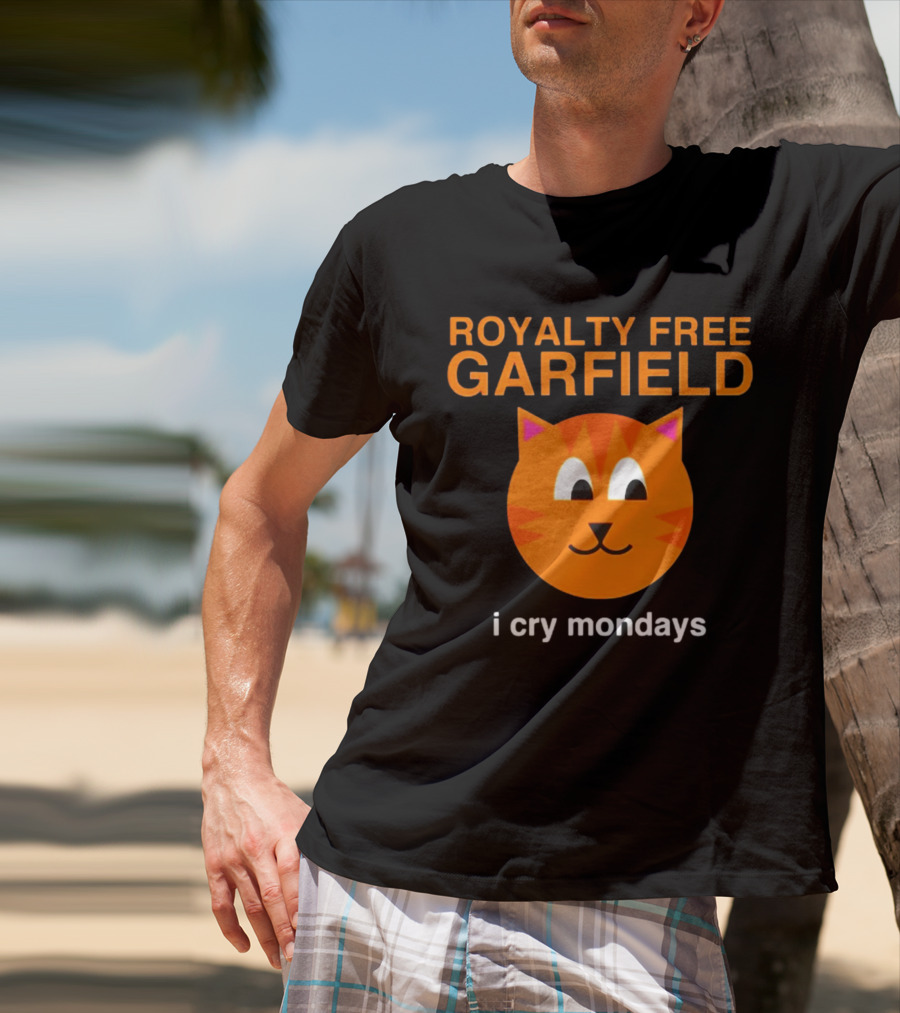 Royalty Free Garfield I Cry Mondays Iconic Meme T-Shirt