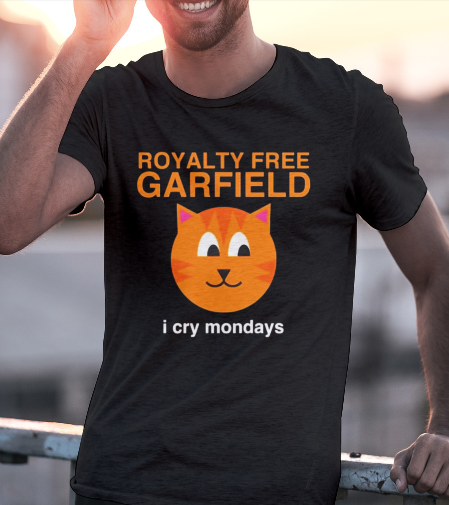 Royalty Free Garfield I Cry Mondays Iconic Meme T-Shirt