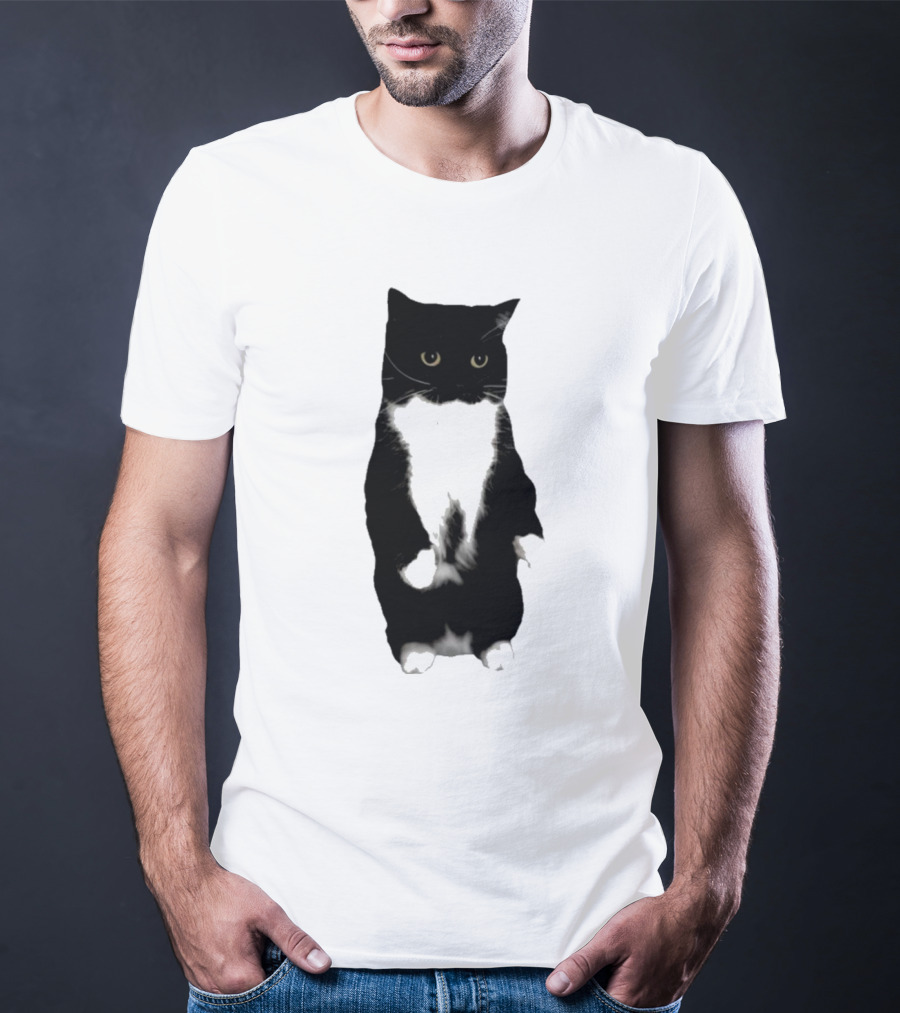 Unicouniuni Cat Playful Tuxedo T-Shirt