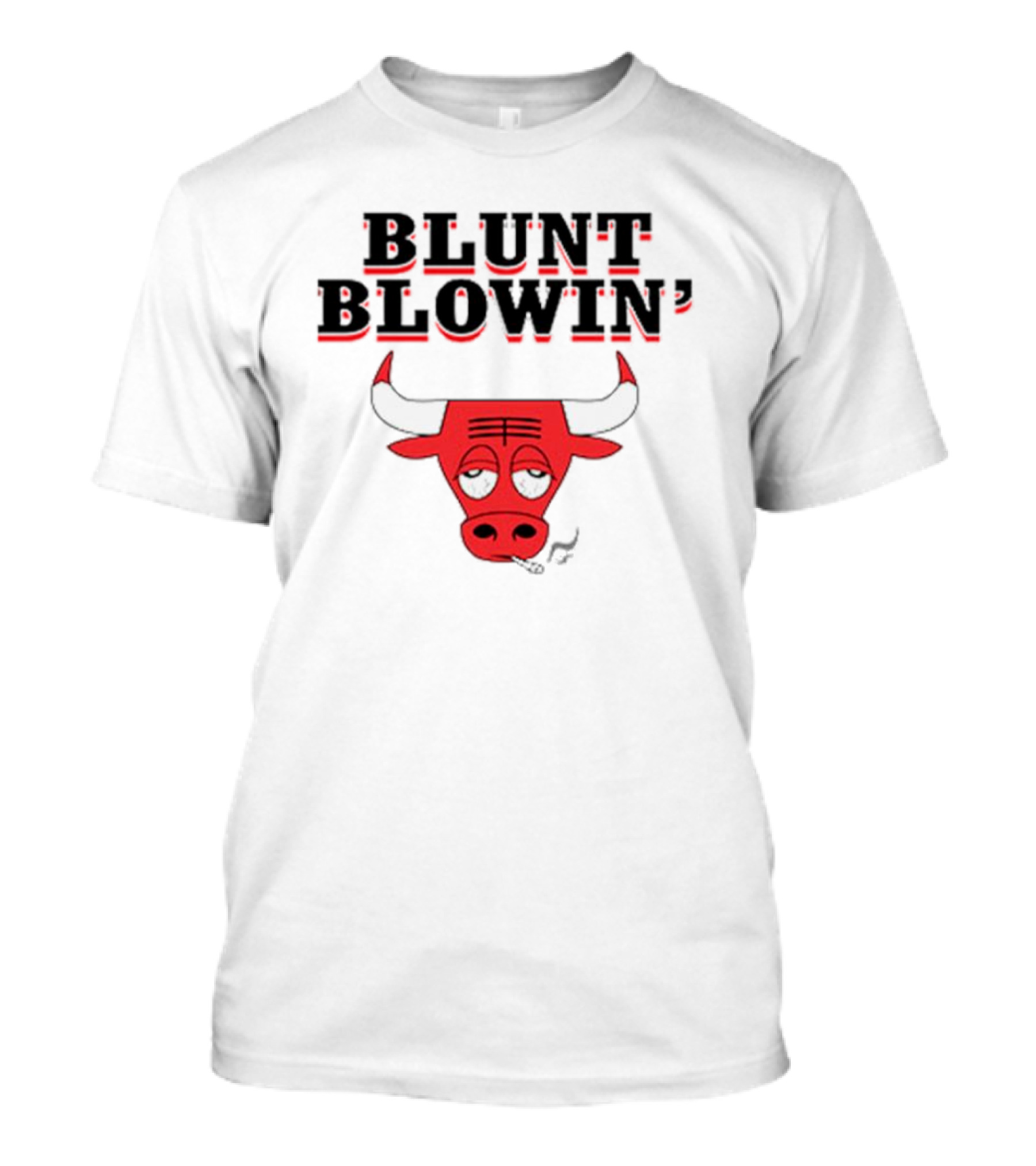 Blunt Blowin’ Bulls Smoking Red Bulls T-Shirt