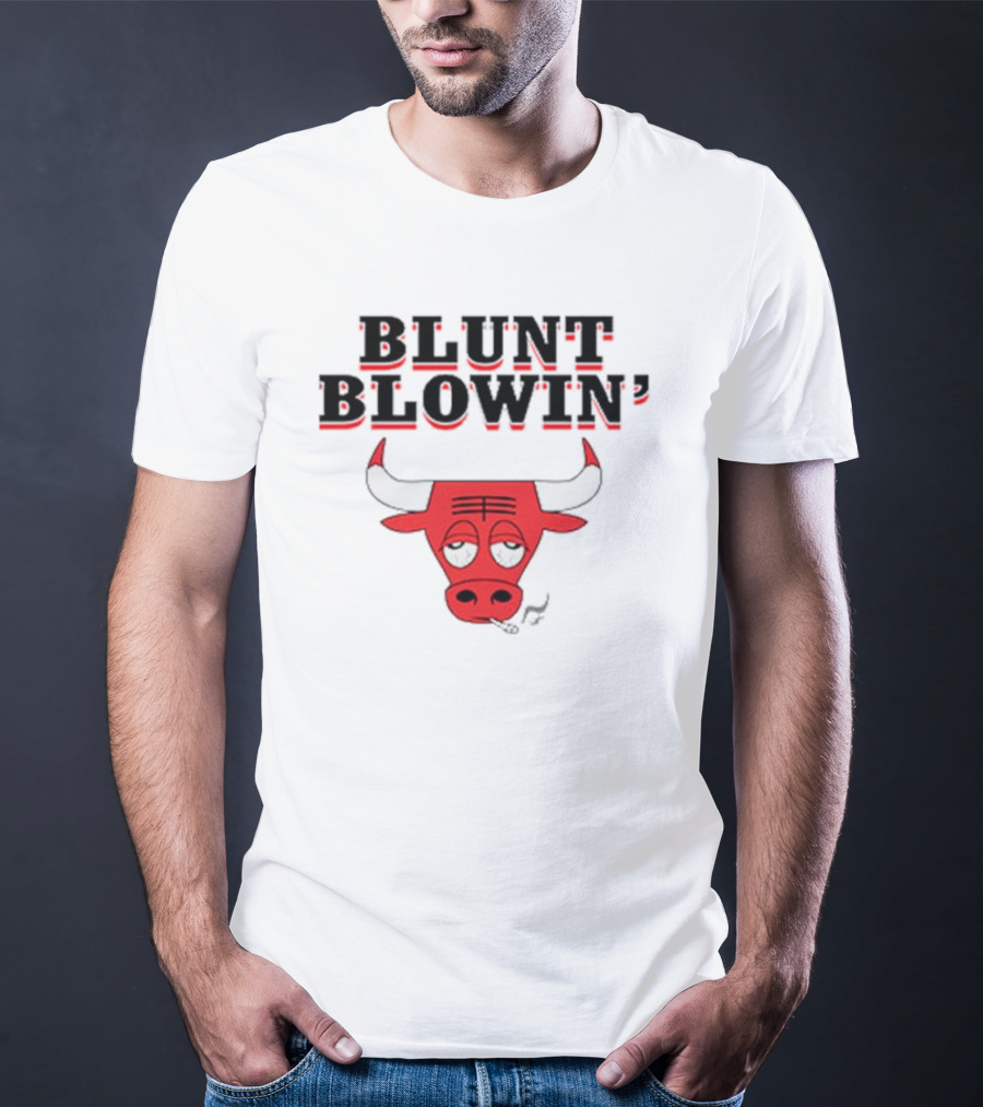 Blunt Blowin’ Bulls Smoking Red Bulls T-Shirt