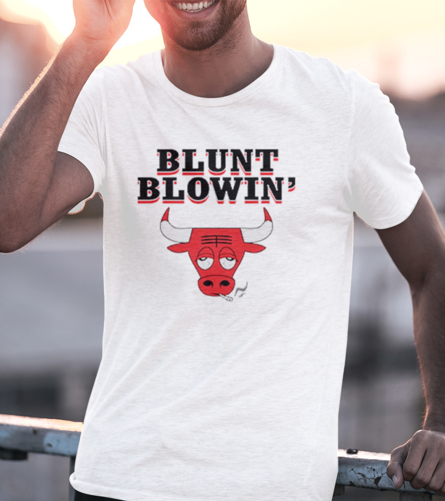 Blunt Blowin’ Bulls Smoking Red Bulls T-Shirt