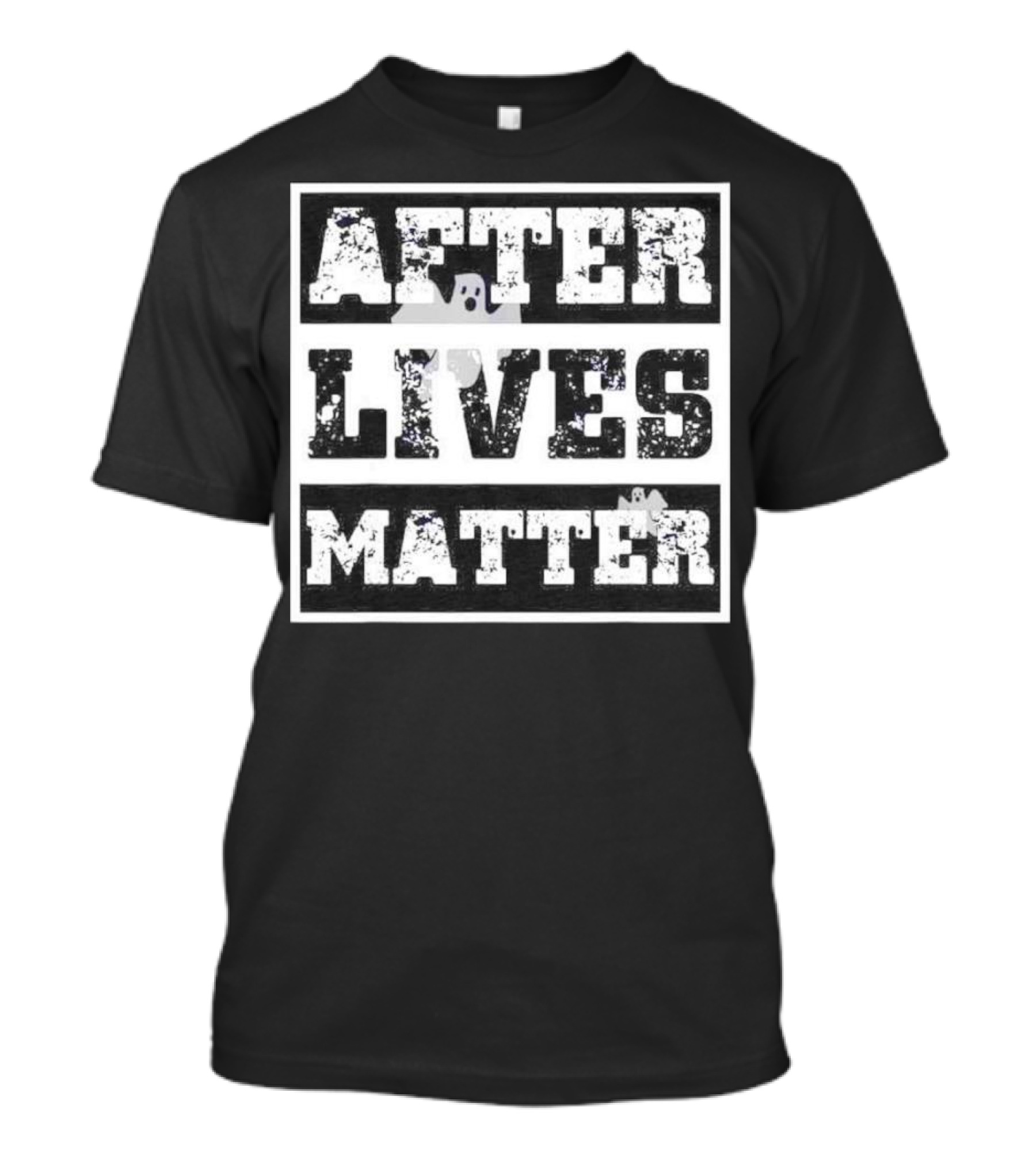 Boo After Lives Matter Ghosts Textured Halloween T-Shirt