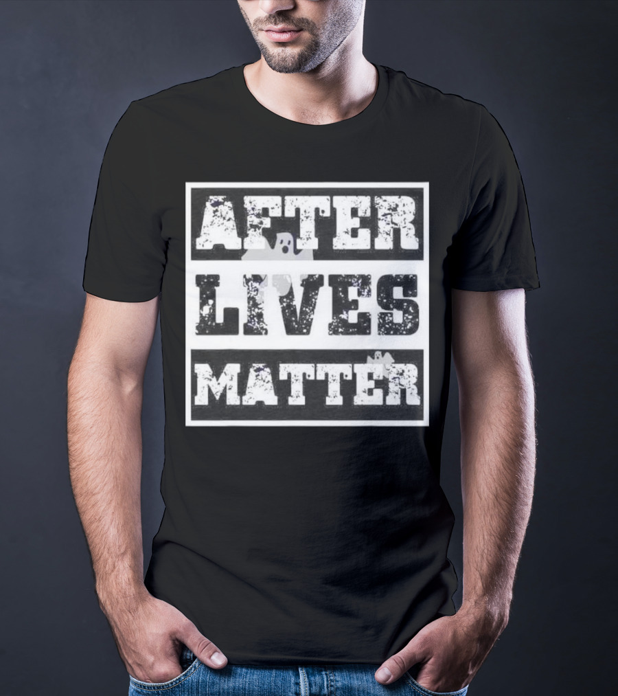 Boo After Lives Matter Ghosts Textured Halloween T-Shirt