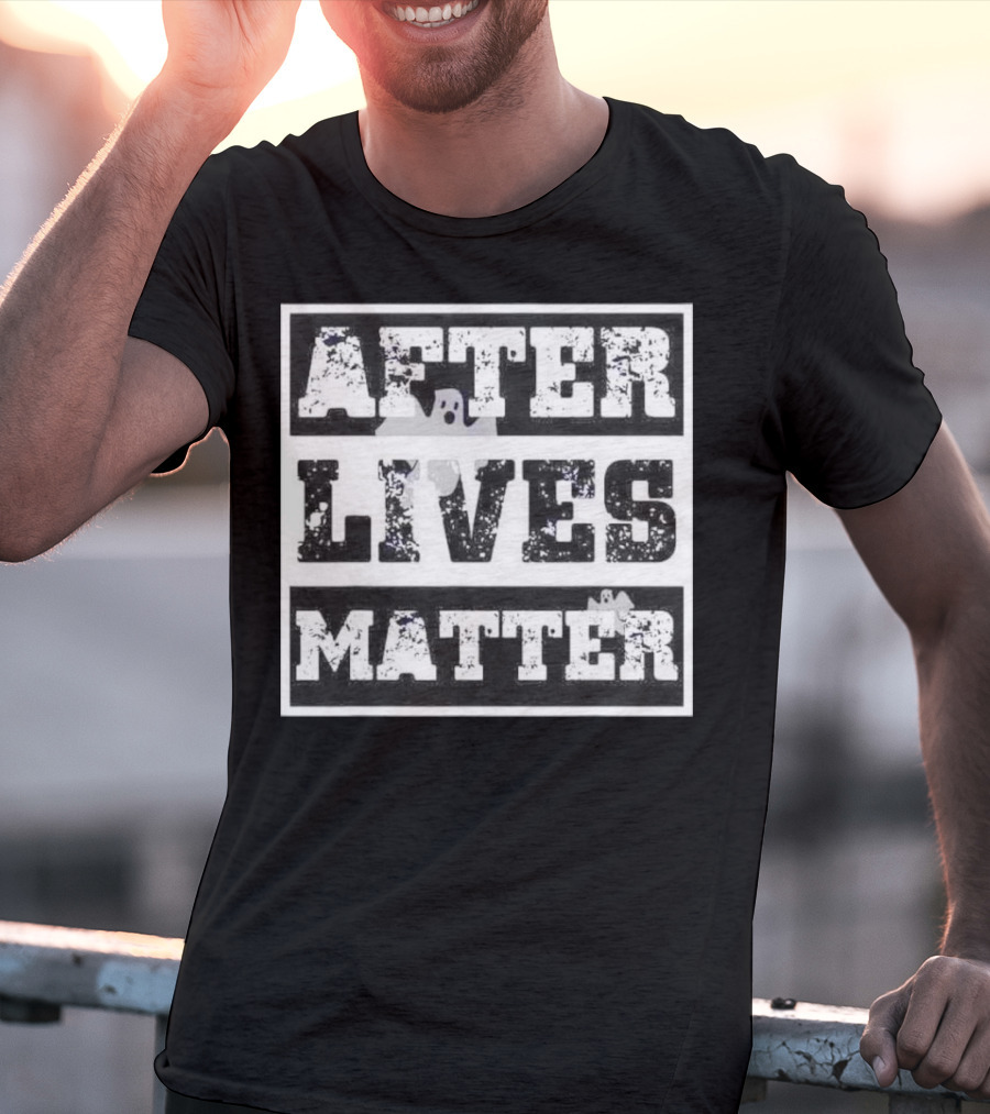 Boo After Lives Matter Ghosts Textured Halloween T-Shirt