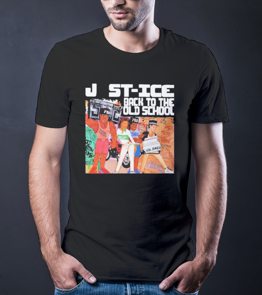 J St-Ice Back To The Old School Fila Boombox Graffiti T-Shirt