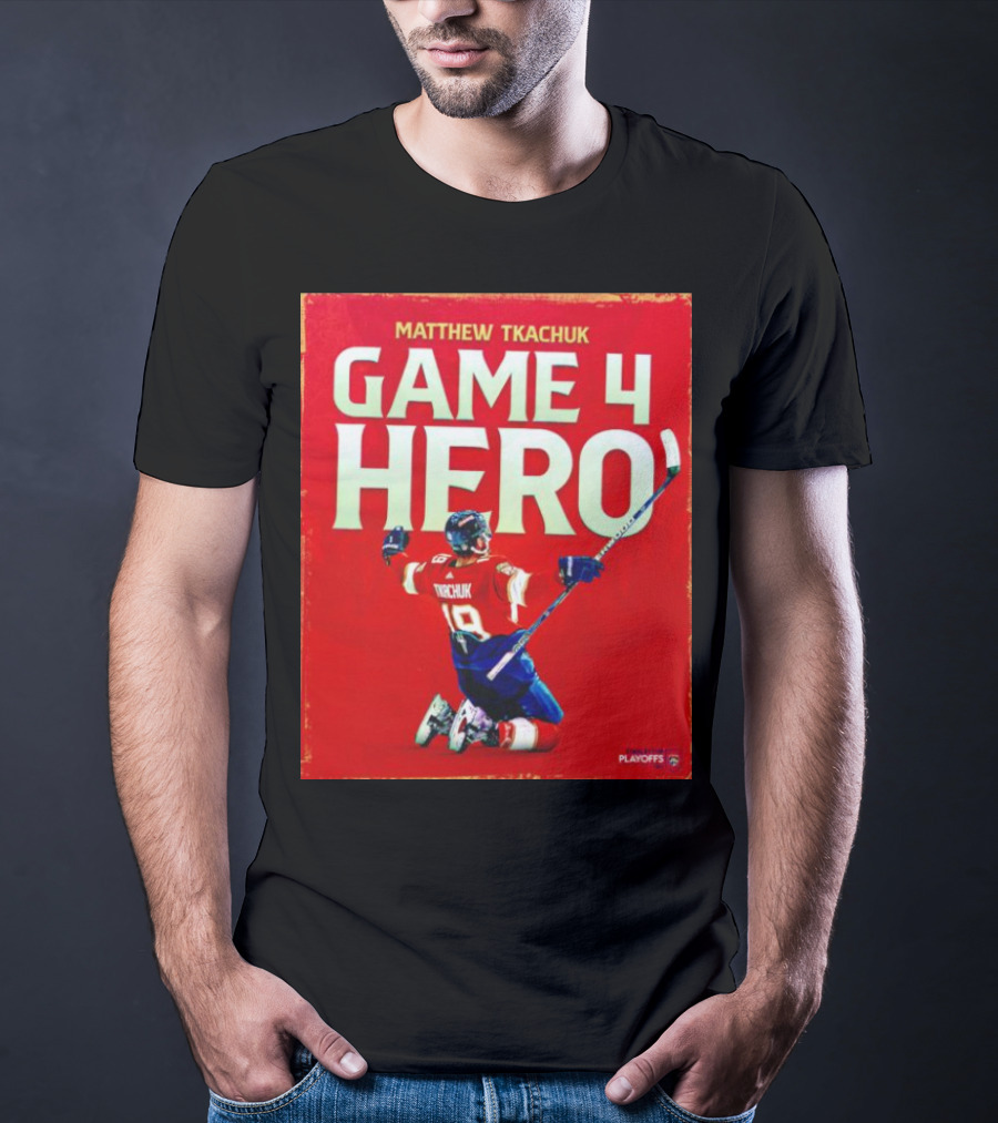 Matthew Tkachuk Game 4 Hero Playoffs T-Shirt