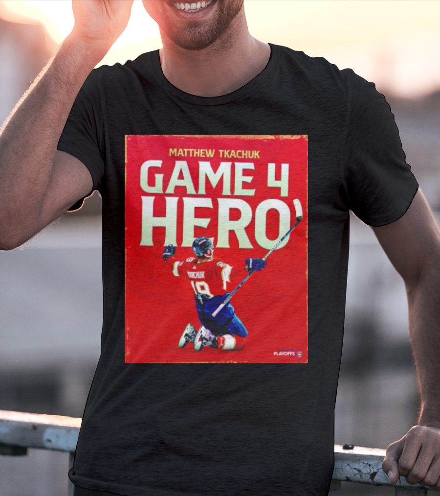 Matthew Tkachuk Game 4 Hero Playoffs T-Shirt