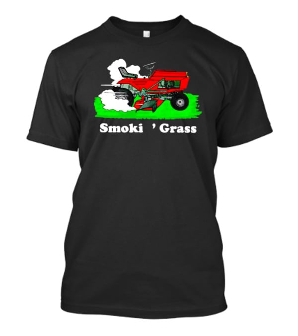 Smokin’ Grass Red Tractor On Green Field T-Shirt