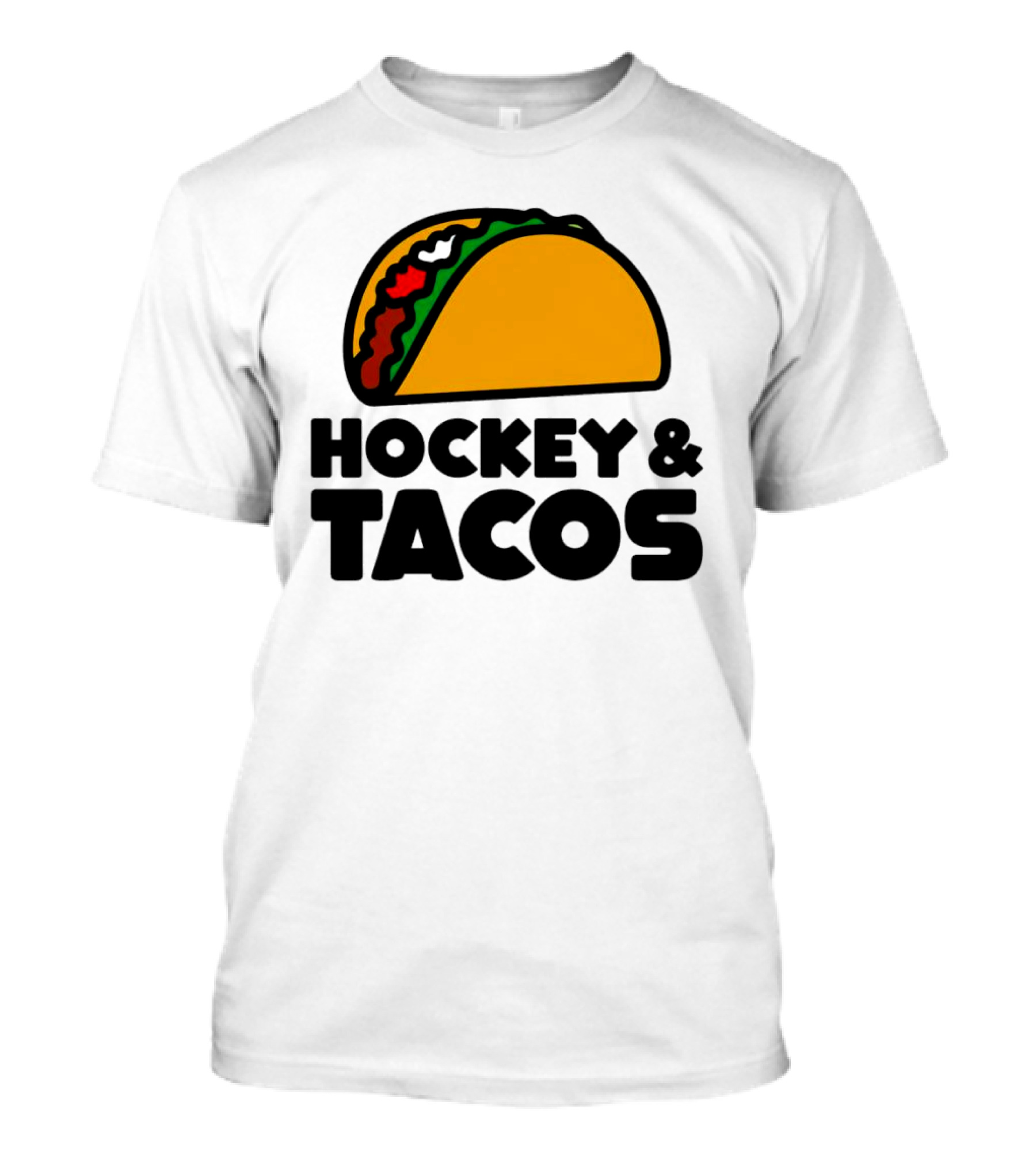 Hockey And Tacos Bold Fun Combo T-Shirt