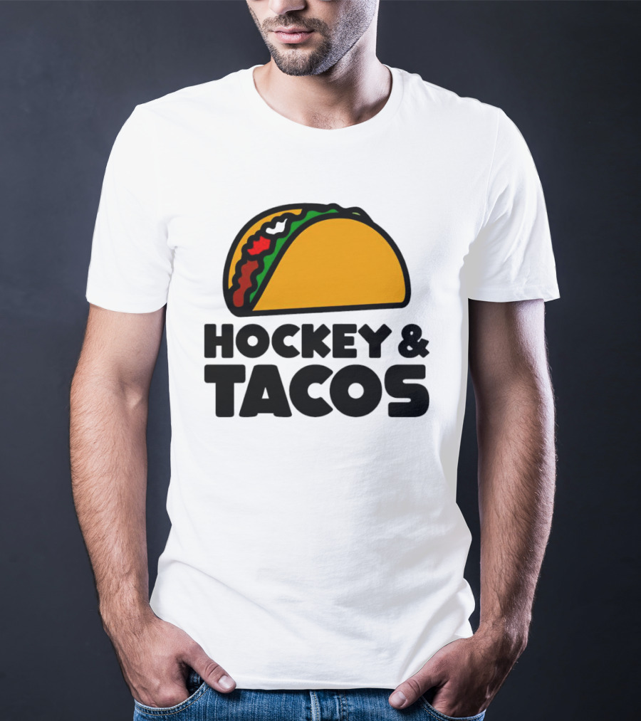 Hockey And Tacos Bold Fun Combo T-Shirt