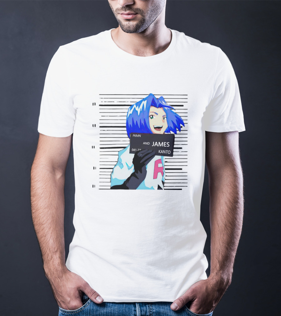Team Rocket James Mugshot Pokemon Character Image T-Shirt