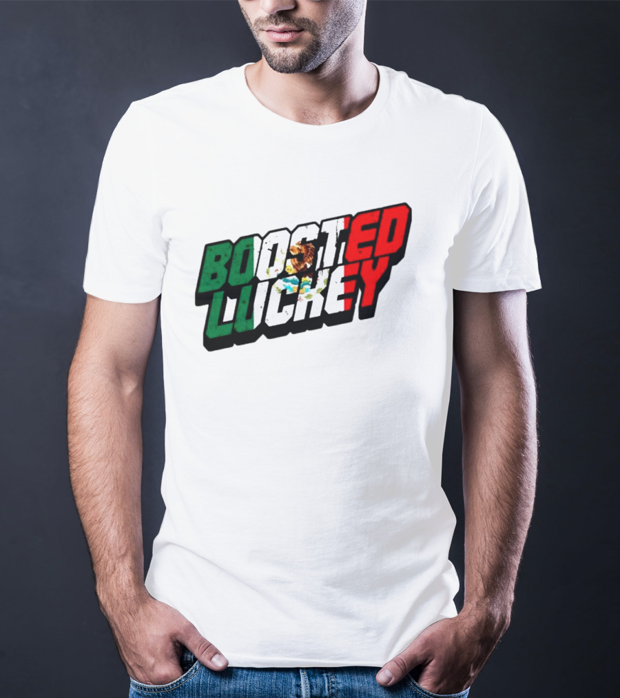 Boosted Luckey Mexico Mexican Flag Colors Eagle Emblem T-Shirt