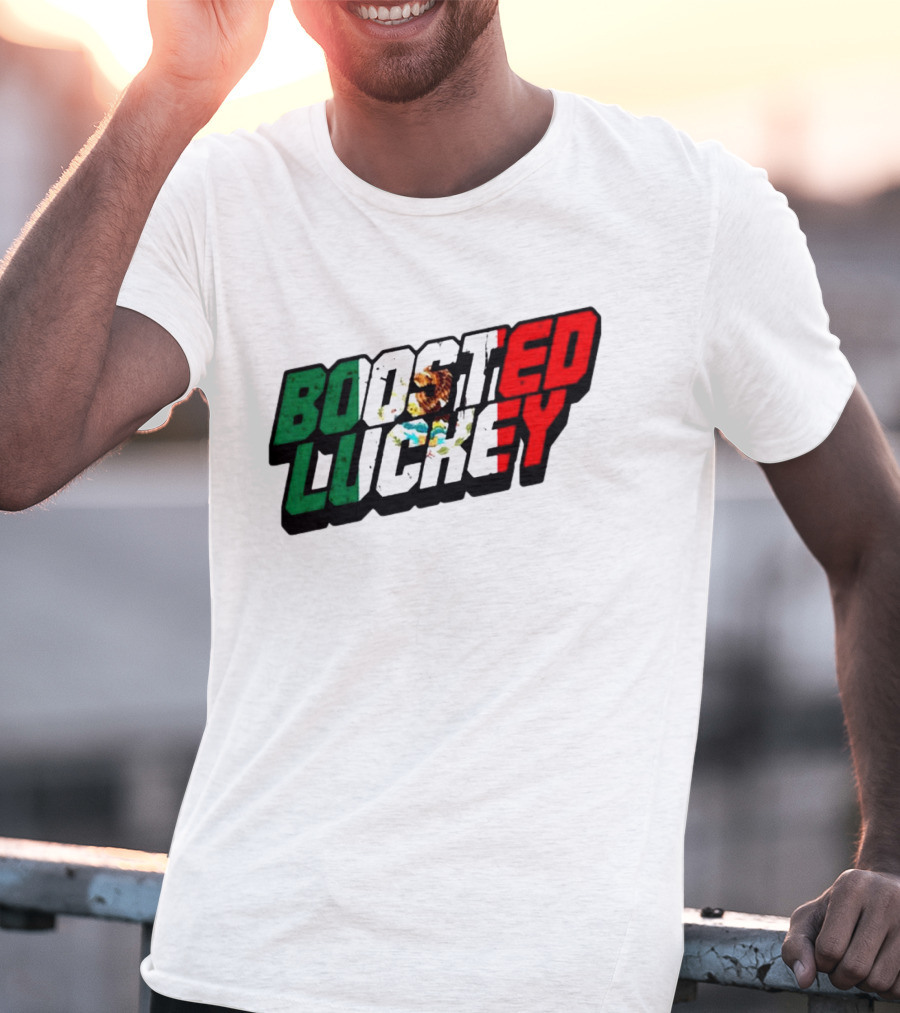 Boosted Luckey Mexico Mexican Flag Colors Eagle Emblem T-Shirt