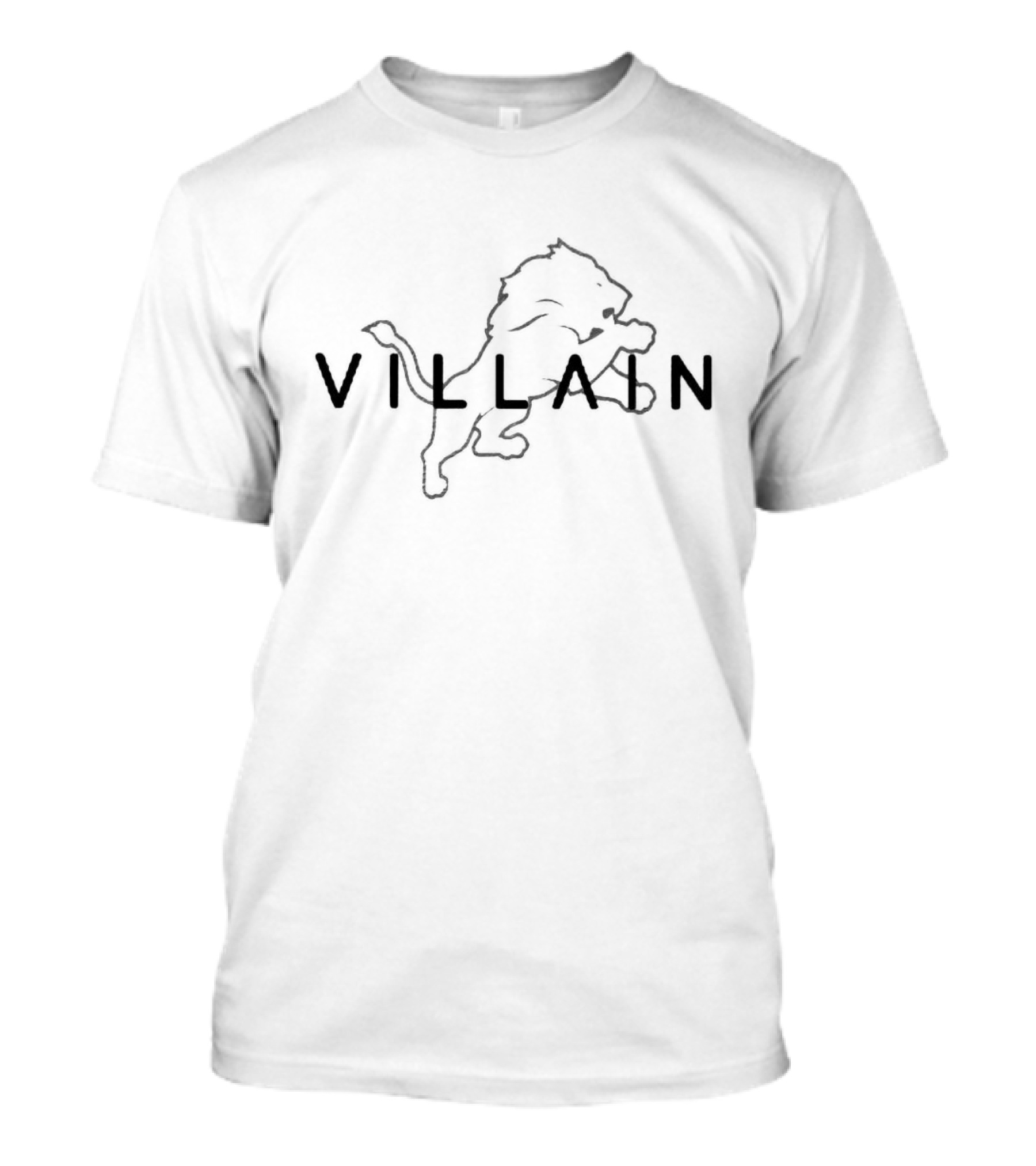Detroit Lions Villain Iconic Dark Lion Motif T-Shirt