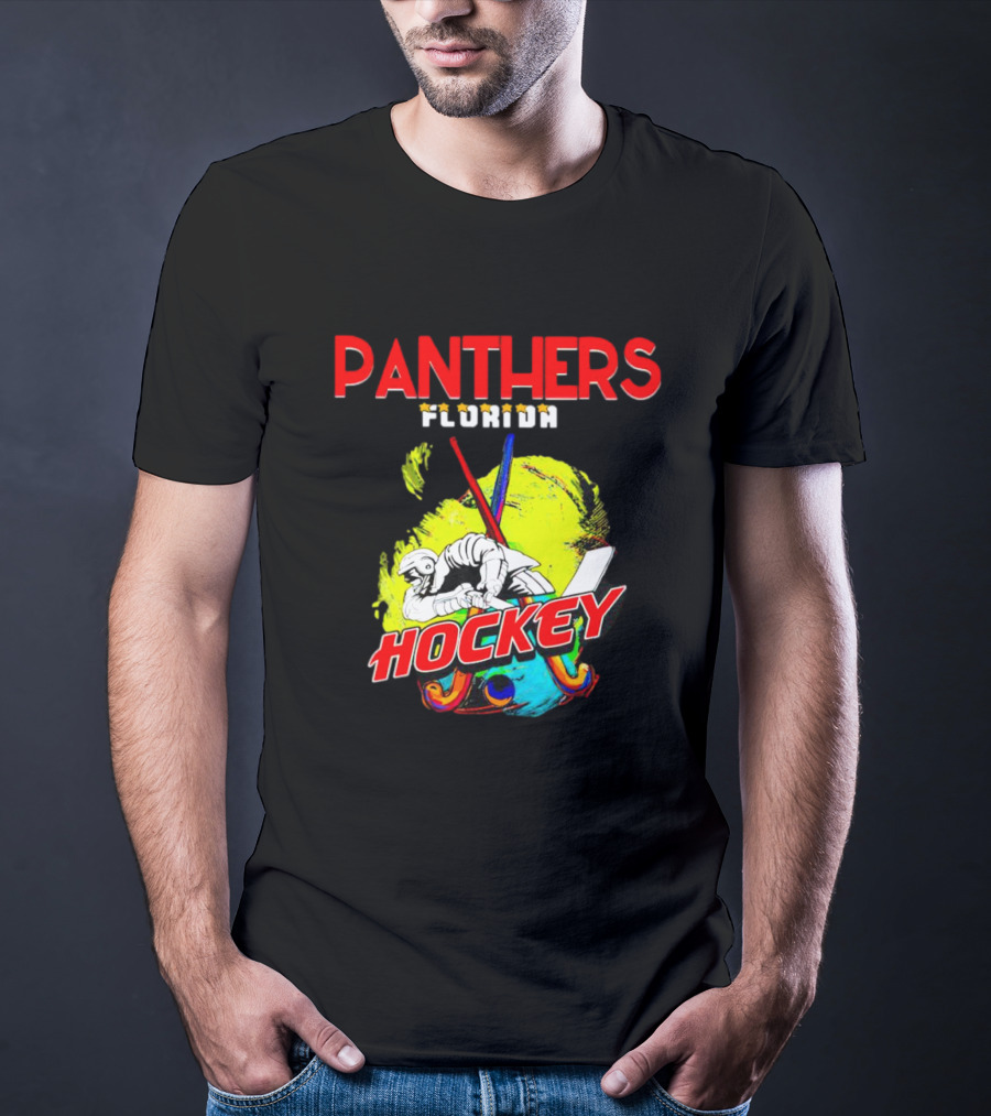 Panthers Florida Hockey Bold Colorful T-Shirt