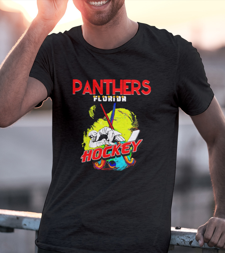 Panthers Florida Hockey Bold Colorful T-Shirt