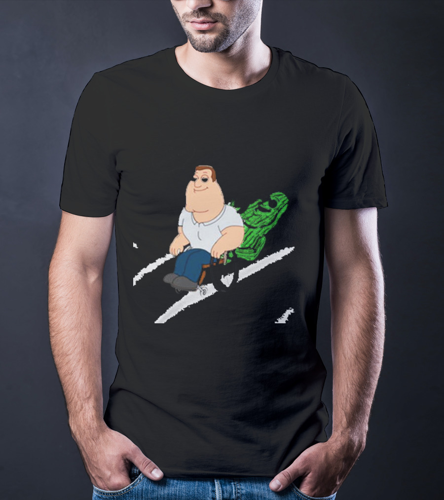 Joe Swanson Riding Cucumber Joe T-Shirt
