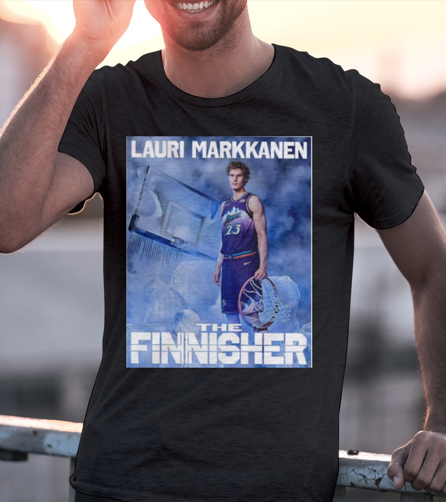 Lauri Markkanen The Finisher Basketball Ice Blue T-Shirt