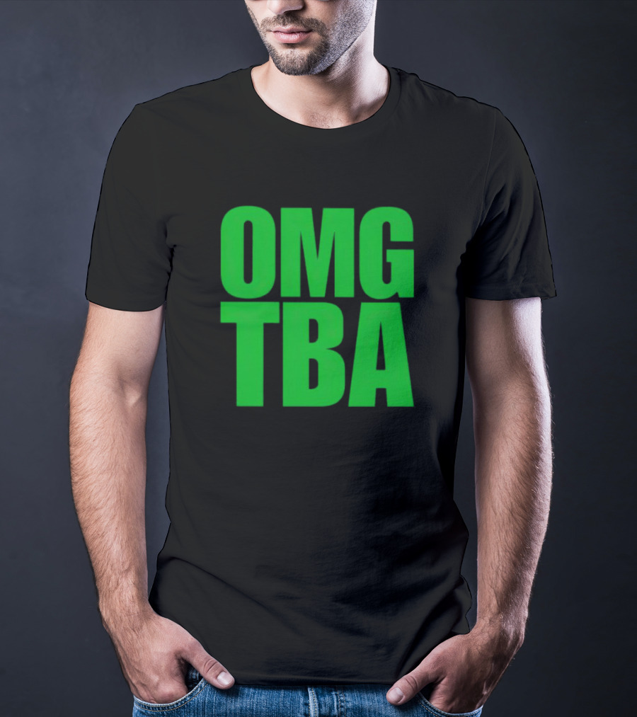 OMG TBA Bold Green Text T-Shirt