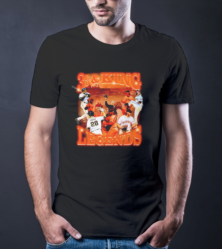 3rd And King Legends San Francisco Giants Baseball Icons T-Shirt