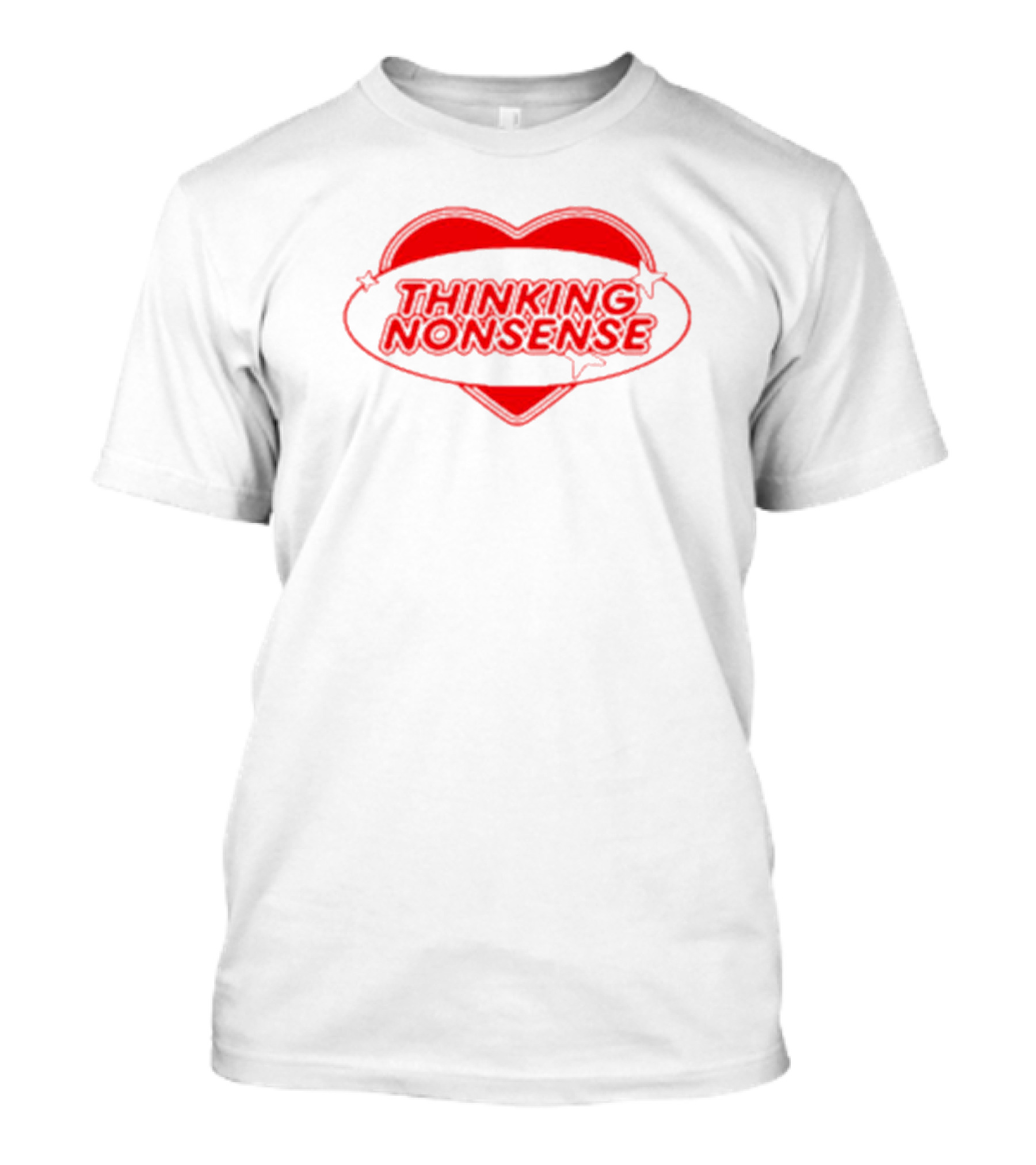 Thinking Nonsense Red Heart Star T-Shirt