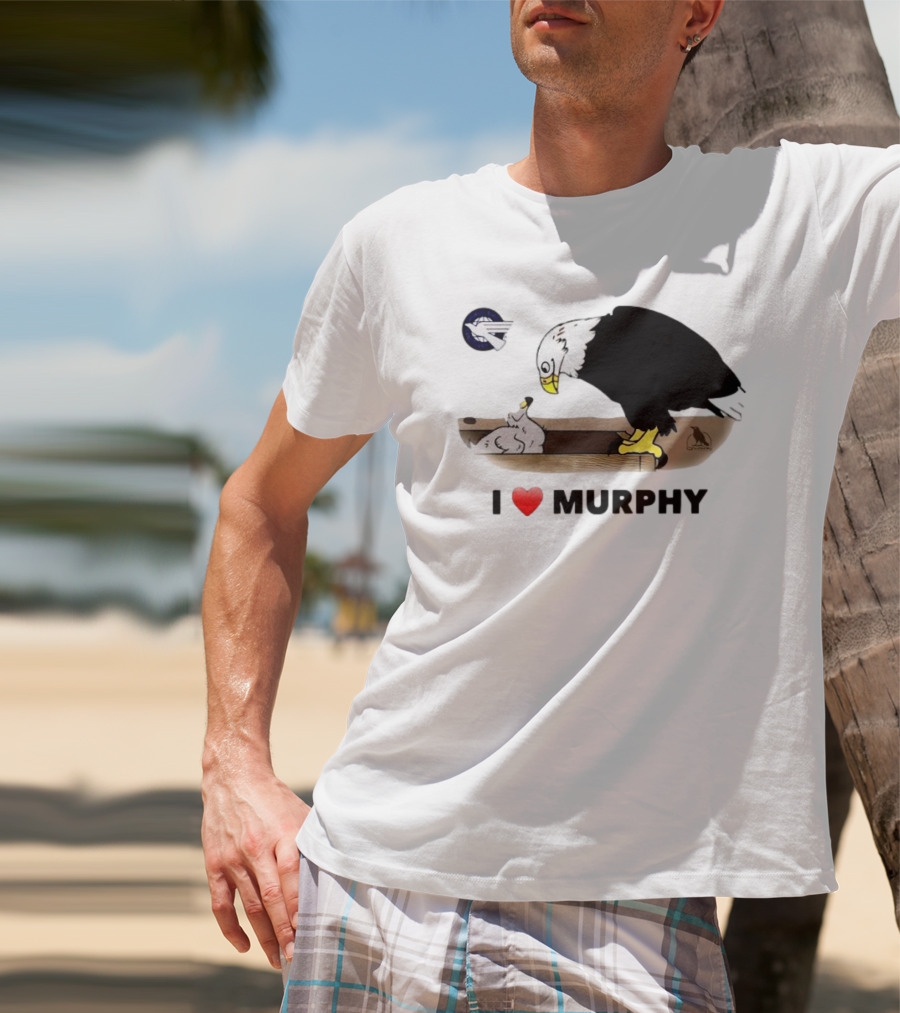 Eagle I Love Murphy Heart Symbol With Nest And Stork T-Shirt