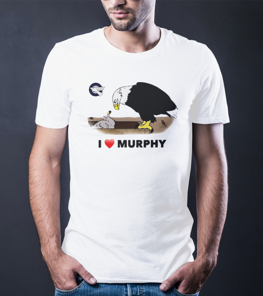 Eagle I Love Murphy Heart Symbol With Nest And Stork T-Shirt