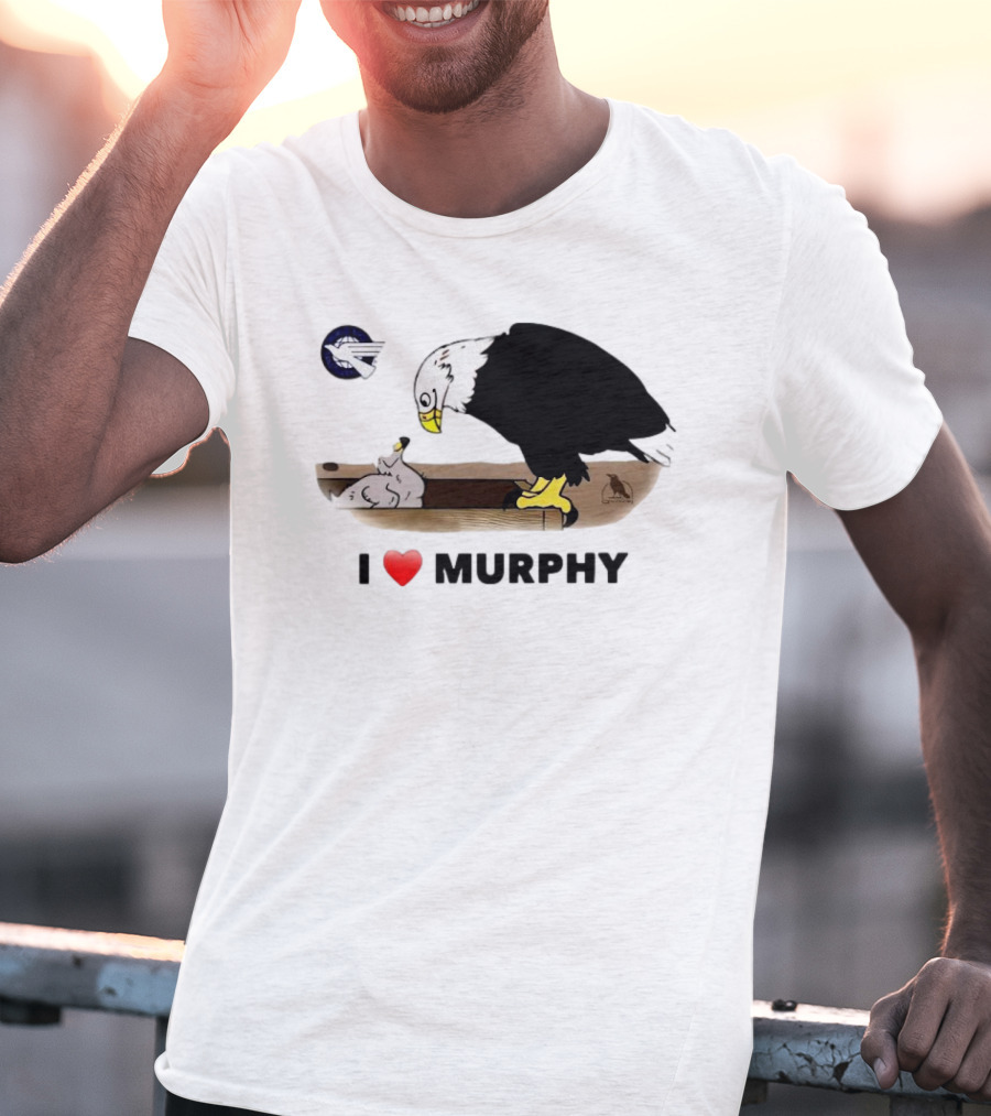 Eagle I Love Murphy Heart Symbol With Nest And Stork T-Shirt