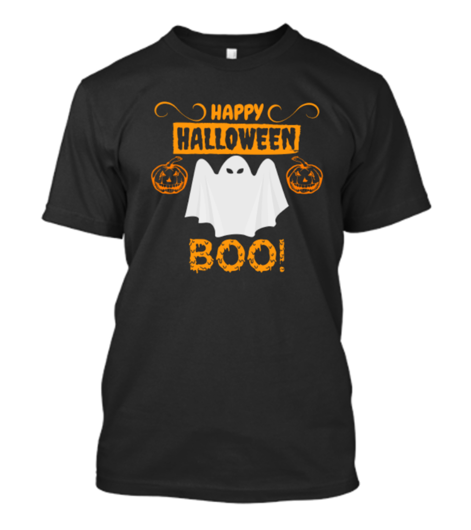 Happy Halloween Boo Ghost And Pumpkins Fun T-Shirt