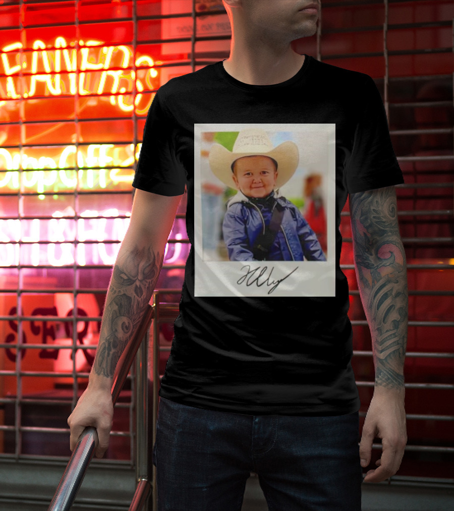 Hasbulla Magomedov Cowboy Polaroid Signature Image T-Shirt