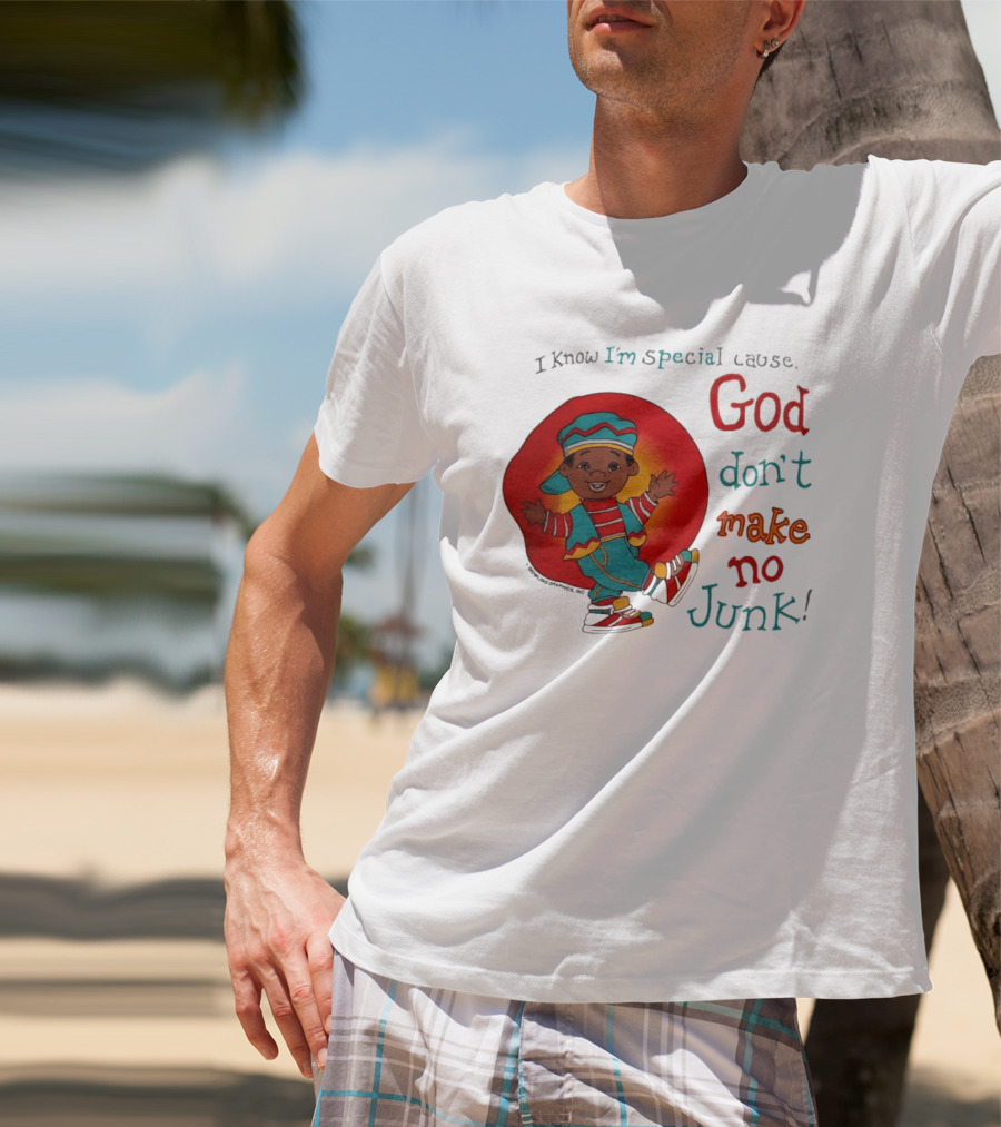 I Know I'm Special Cause God Don't Make No Junk Red And Blue Outfit Character T-Shirt