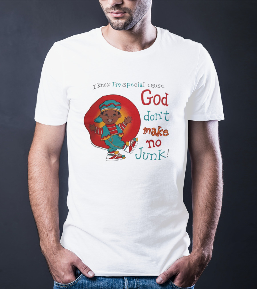 I Know I'm Special Cause God Don't Make No Junk Red And Blue Outfit Character T-Shirt
