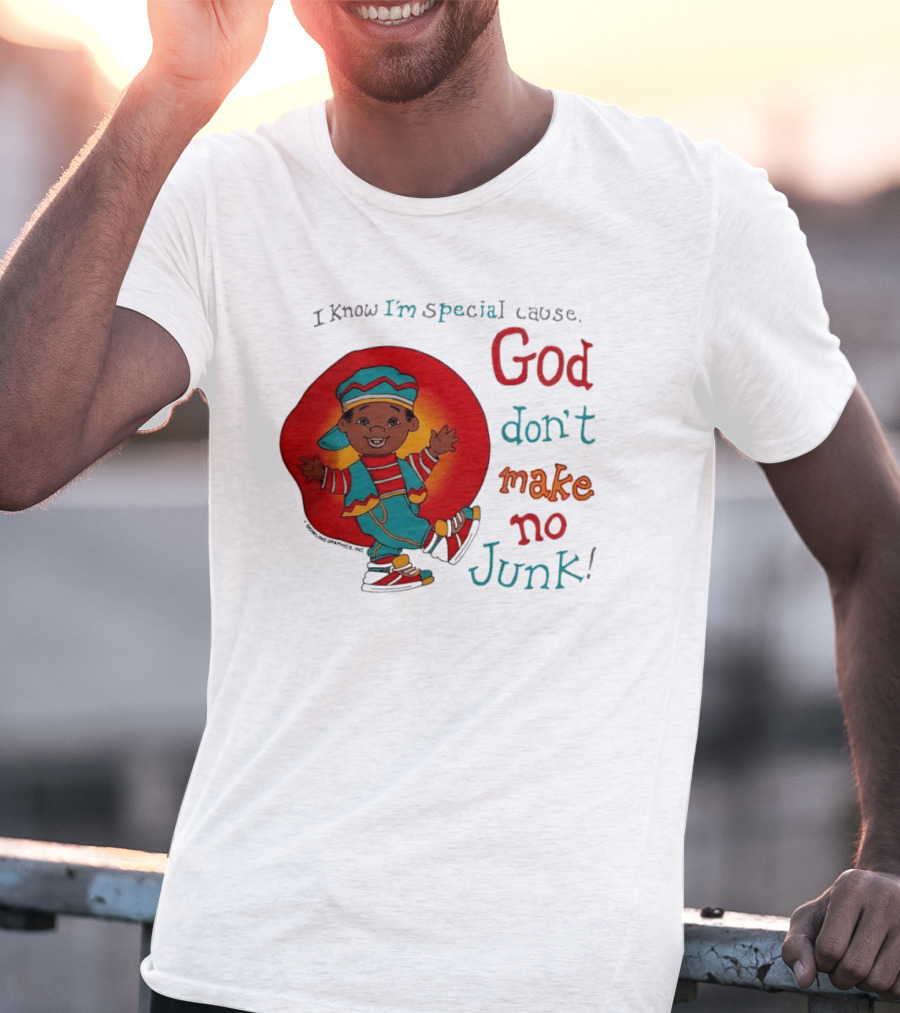 I Know I'm Special Cause God Don't Make No Junk Red And Blue Outfit Character T-Shirt
