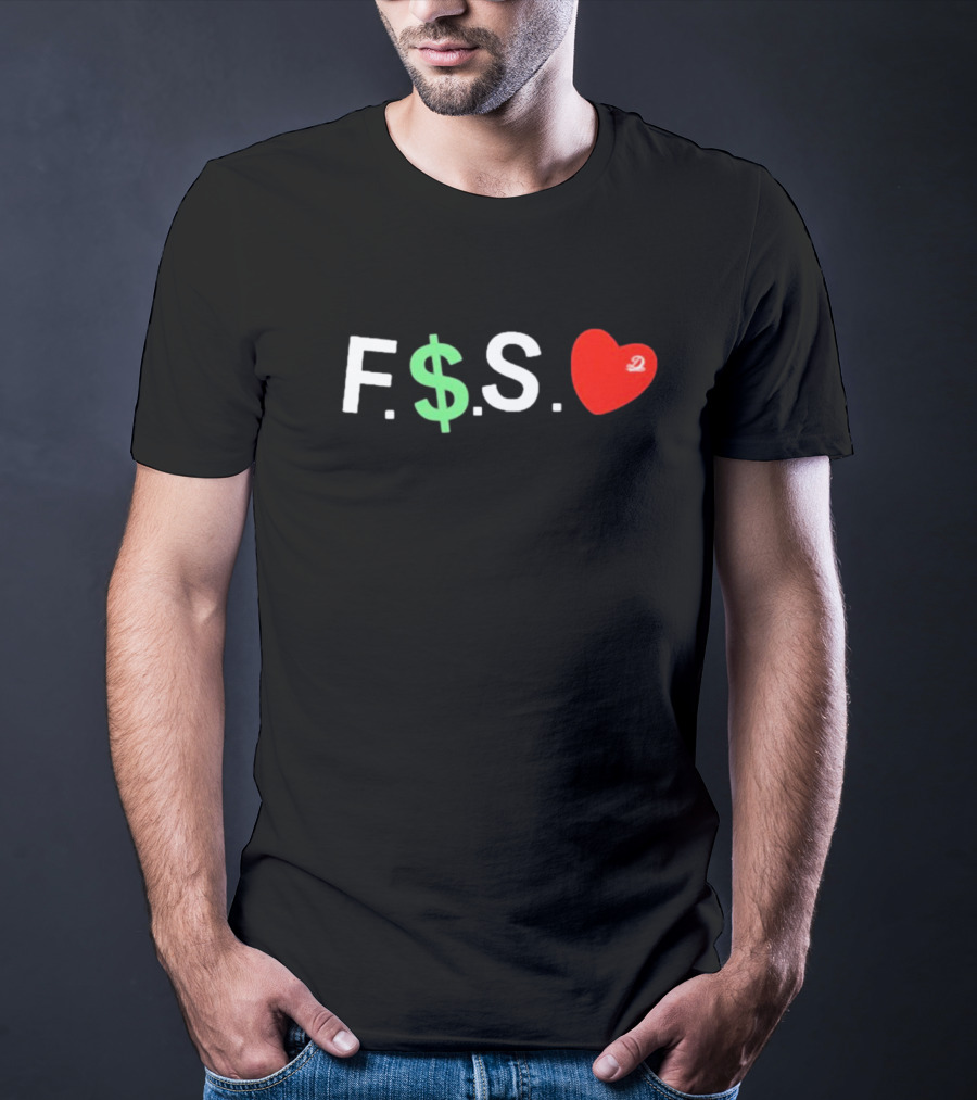 J. Cole Dreamville F.$.S Red Heart Dollar Sign T-Shirt