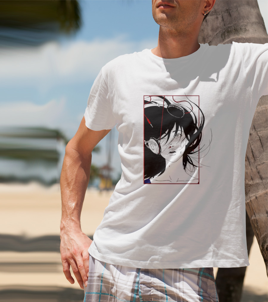 Mass Of Fermenting Dregs Headphones Red Lines Anime T-Shirt