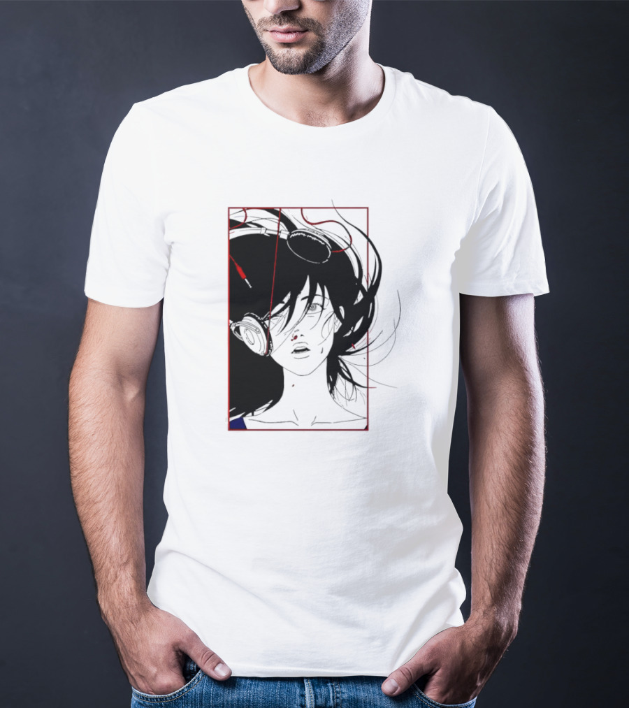 Mass Of Fermenting Dregs Headphones Red Lines Anime T-Shirt