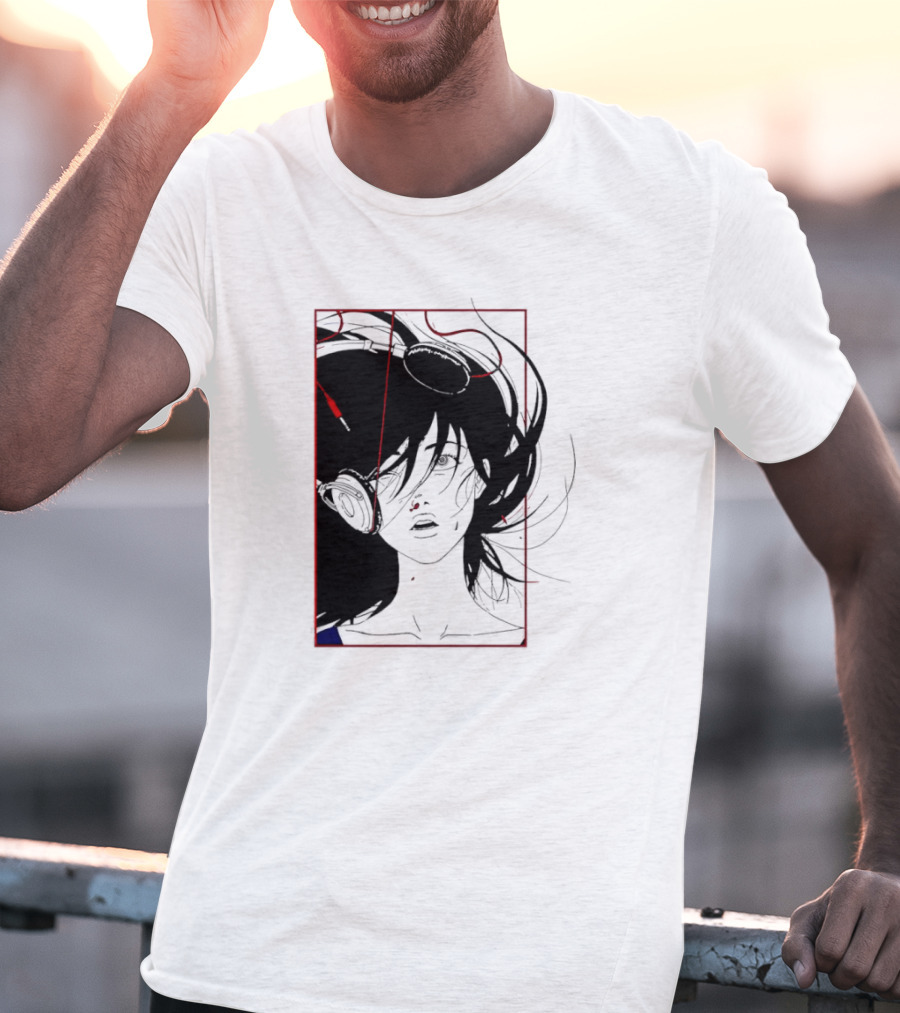 Mass Of Fermenting Dregs Headphones Red Lines Anime T-Shirt