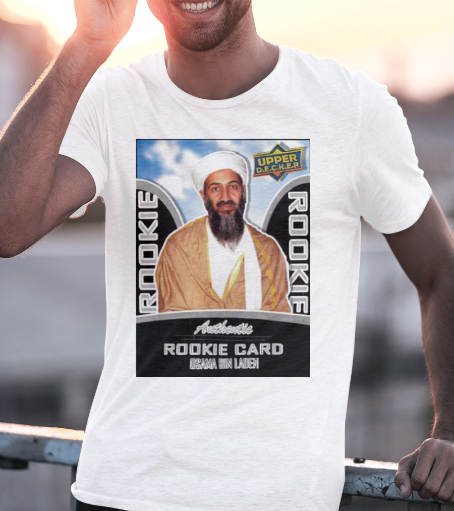 Authentic Upper Decker Rookie Card Osama Bin Laden T-Shirt