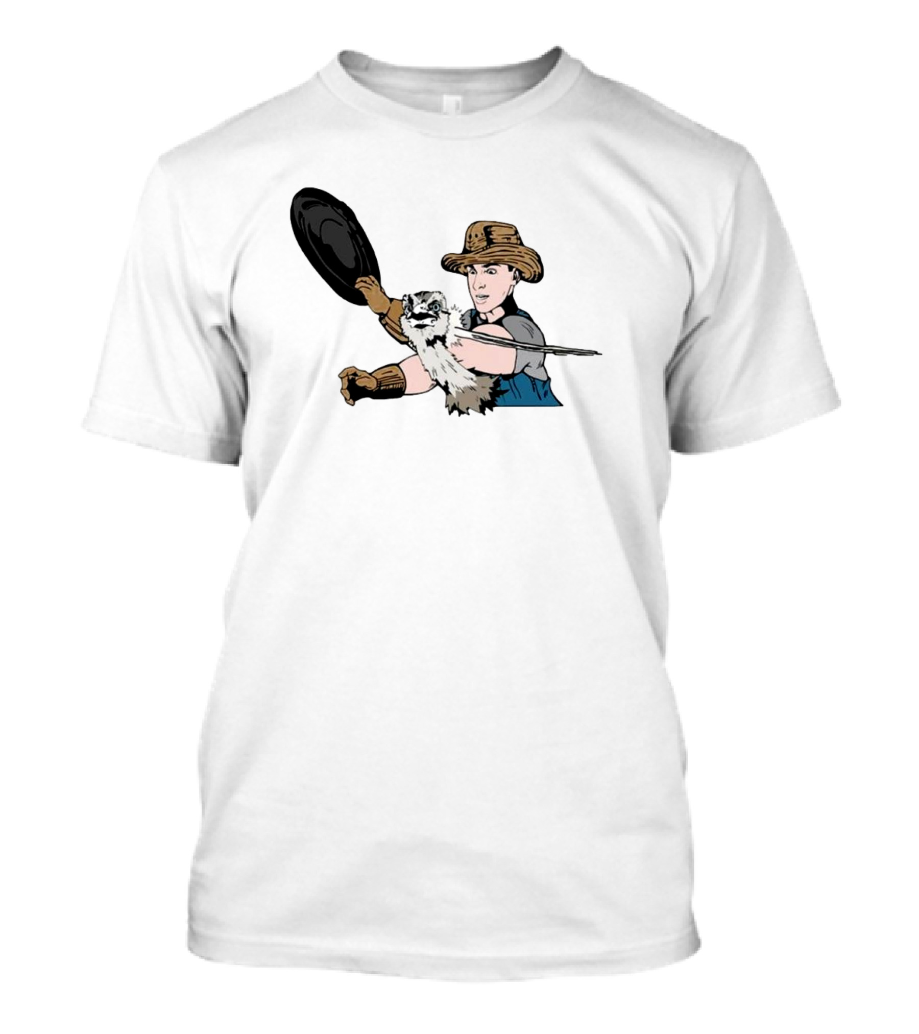 Urban Rescue Ranch Cowboy Kevin Smack With Raccoon Companion T-Shirt